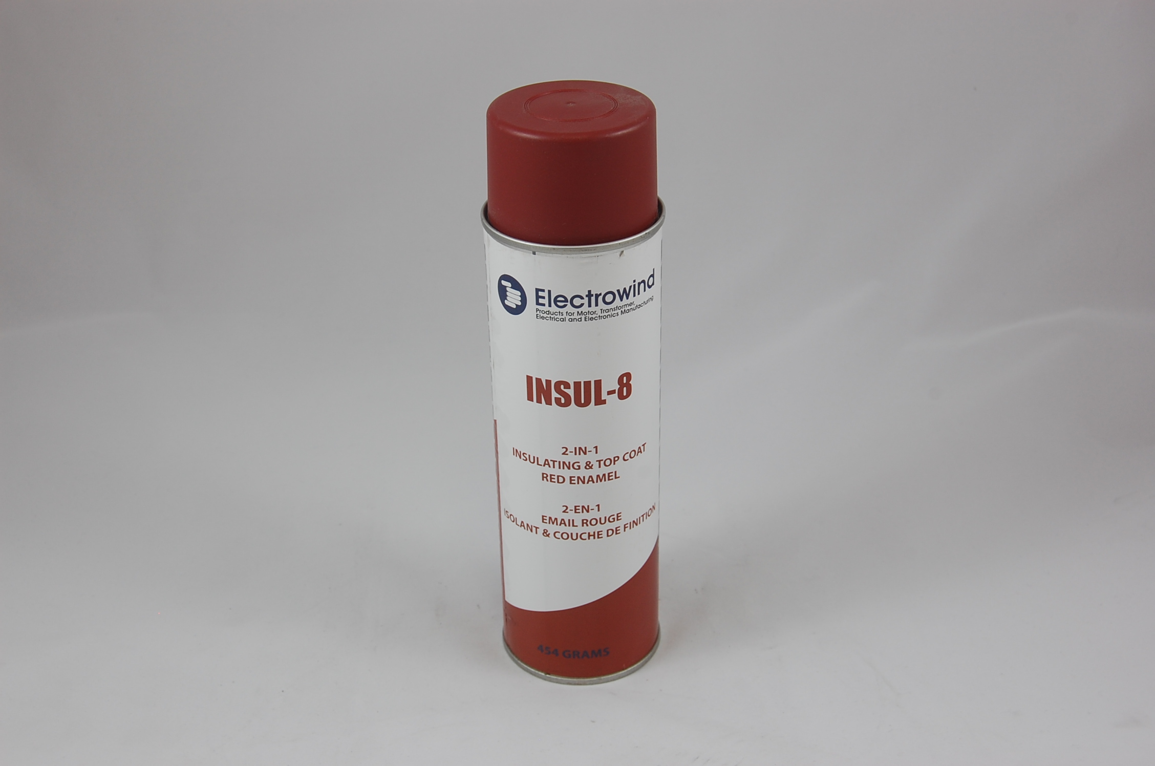 INSUL-8 Red Air-Dry Polyurethane 2-in-1 Insulating Enamel and Top-Coat 155°C, red, aerosol SPRAY can (454 g)